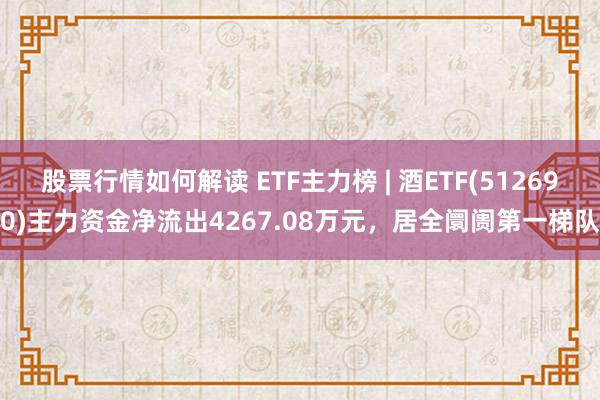 股票行情如何解读 ETF主力榜 | 酒ETF(512690)主力资金净流出4267.08万元，居全阛阓第一梯队