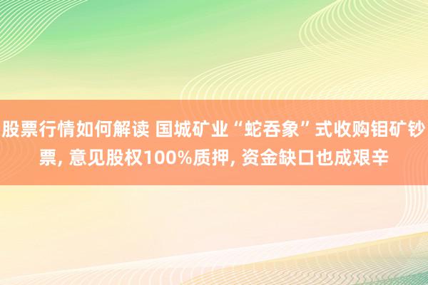 股票行情如何解读 国城矿业“蛇吞象”式收购钼矿钞票, 意见股权100%质押, 资金缺口也成艰辛