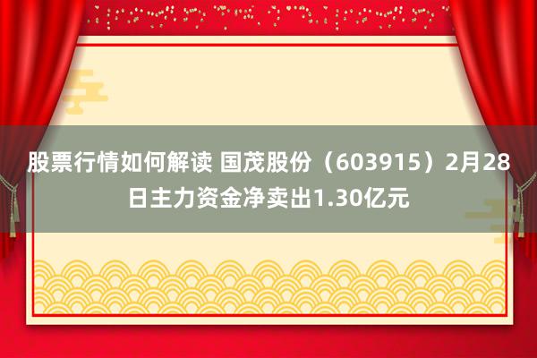 股票行情如何解读 国茂股份（603915）2月28日主力资金净卖出1.30亿元